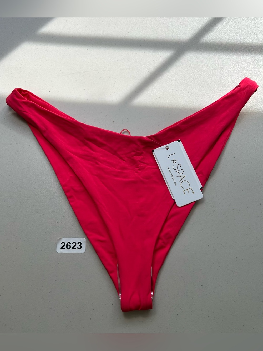 L*Space Cabana Bikini Bitsy Bottom in Lipstick Red Size XL New